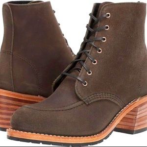Red Wing Clara boot, 8.5 women’s. Color is Clove Acampo, all leather & suede.